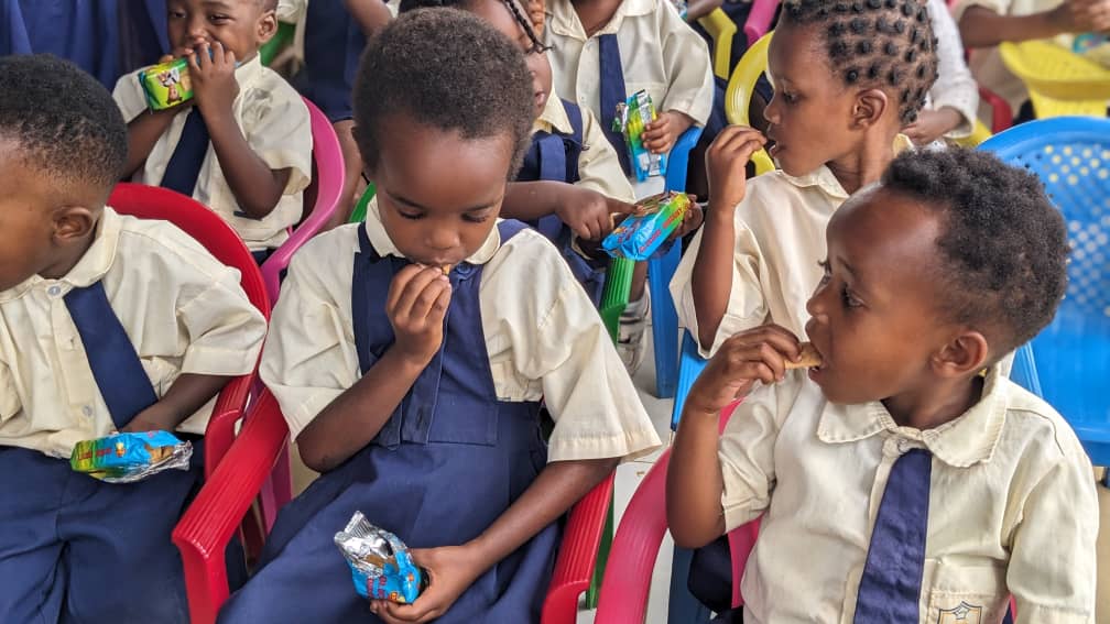 Happy students in classroom